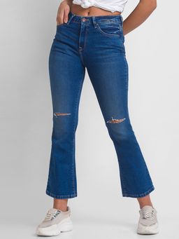 Spykar - Dark Blue Bootcut Jeans For Women