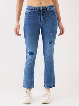 Spykar - Women Straight Fit Mid-Rise Light Fade Jeans