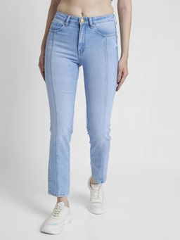 Spykar - Women Slim Fit Mid-Rise Heavy Fade Stretchable Jeans