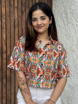 Tandul - Women Multi-Color Crepe Printed Shirt