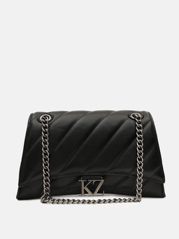 Kazo - Black Scalene Shoulder Bag (S)