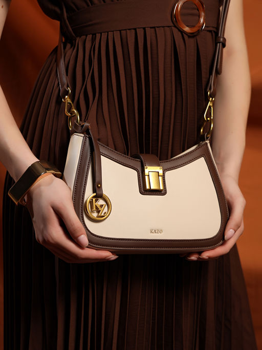 Buy Kazo Beige Siona Sling Bag (S) Online 2 Buy Kazo Beige Siona Sling Bag (S) Online 2