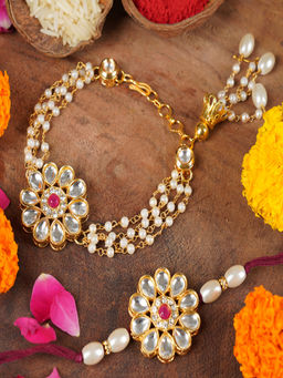 STUDIO B40 - Multi-Colour Handcrafted Stone Rakhi with Lumba