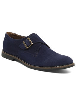 Louis Stitch - Solid Blue Italian Suede Leather Moccasins