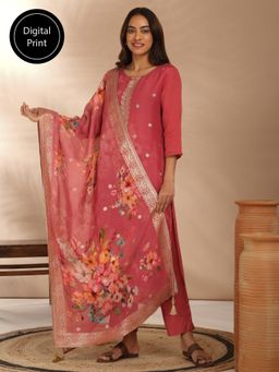 Likha - Pure Viscose Organza Printed Pakistani Kurta Pant & Dupatta (Set of 3)