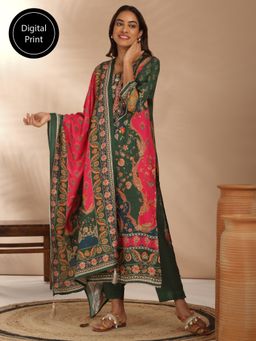 Likha - Pure Muslin Printed & Embellished Pakistani Kurta Pant & Dupatta (Set of 3)