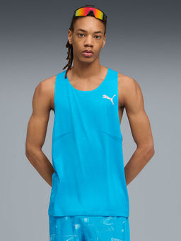 Puma - Raceday Ultraspun Men Blue Running Singlet Tank