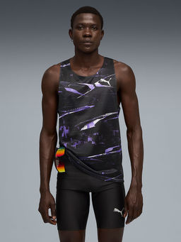 Puma - Raceday Men Purple Ultra Breathable Printed Singlet Tank