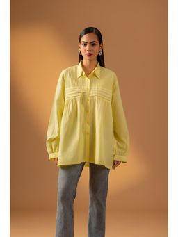 Naseebo - Yellow Lemon Glow Cotton Poplin Shirt