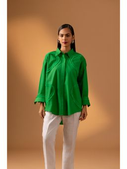 Naseebo - Lush Green Lace Shirt