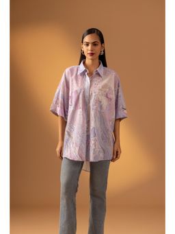 Naseebo - Lavender Mist Marble Print Shirt