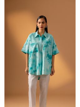 Naseebo - Aqua Mirage Tie-Dye Shirt
