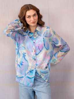 All Eyes On You - AEOY Airy Watercolor Floral Print Shirt (1N)