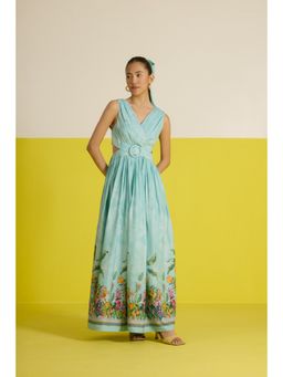 HOUSE OF HEATHER - Blue Costabella Cutout Maxi Dress