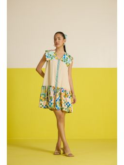 HOUSE OF HEATHER - Beige Sorrento Mini Dress