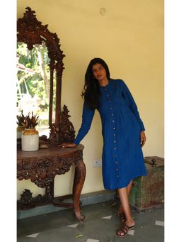 Taru Jaipur - Freya Midi Dress Dark Blue