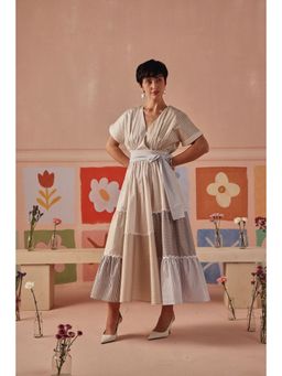 Sage By Mala - Multi-Colour Pia Midi Dress with Detachable Belt