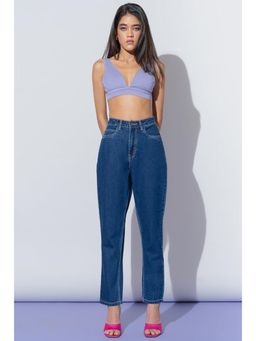 FREAKINS - Contrast Blue Mom Jeans