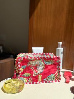 The Indian Artisan - Red Jungle Pouch (L)