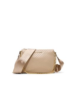 Aldo - ETYSEAN Womens Beige Cross Body Sling Bag With Detachable Strap & Chain