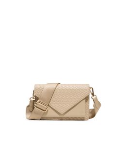 Call It Spring - LARISSAA Womens Beige Cross Body Sling Bag With Detachable Strap & Pouch