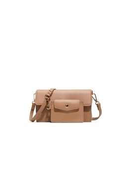 Call It Spring - VALABENA Womens Light Brown Cross Body Sling Bag With Detachable Strap & Pouch