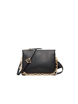 Aldo - Womens Black Cross Body Sling Bag With Detachable Strap & Chain