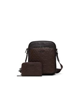 Aldo - MAXIMILIAN Men Brown Cross Body Sling Bag With Detachable Strap & Pouch