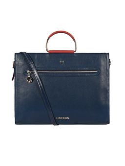 Hidesign - Genuine Leather Womens Messenger Bag - Midnight Blue (L)