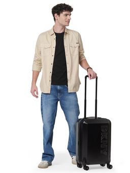 DKNY - BEVELED Range Black 22 Cabin Hard Luggage Bag