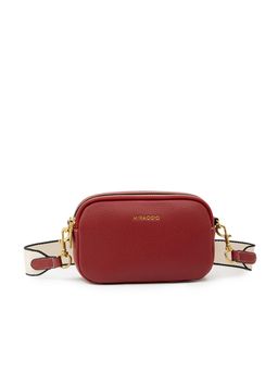 MIRAGGIO - Beck Red Crossbody Sling Bag With Detachable Strap (M)