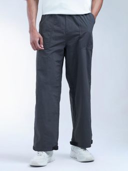 Flying Machine - Blue Solid Relaxed Fit Cargo