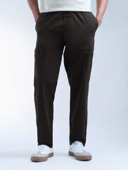 Flying Machine - Brown Twill Relaxed Tapered Fit Cargo