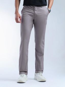 Flying Machine - Purple F-Jango Straight Fit Solid Twill Trousers