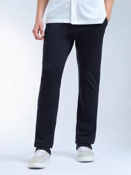 Flying Machine - Blue Solid Slim Fit Trousers