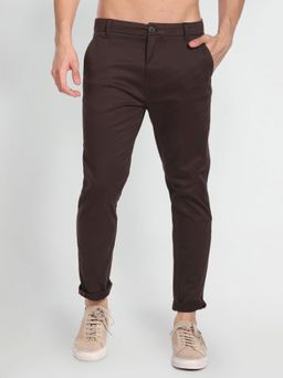 Flying Machine - Brown Slim Fit Solid Trousers
