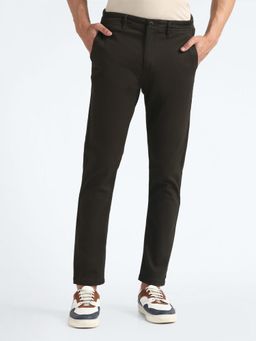 Flying Machine - Brown Slash Slim Tapered Solid Chinos
