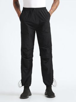 Flying Machine - Black Mid Rise Solid Cargo