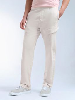 Flying Machine - White Mid Rise Crafted Scenes Cargo