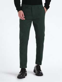 Flying Machine - Green Slash Slim Fit Trousers