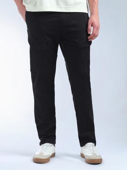 Flying Machine - Black Straight Fit Solid Cargo