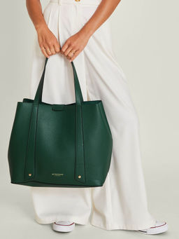 Accessorize London - Women'S Green Soft Faux Leather Shoulder Bag