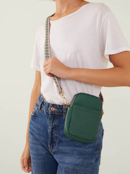 Accessorize London - Women'S Green Slip Pocket Phone Bag