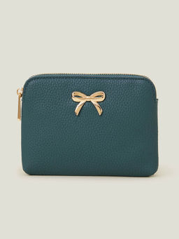 Accessorize London - Women'S Green Classic Coin Purse Bow