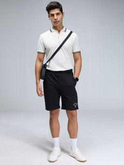 Cava Athleisure - Off-White Urban Zipper Polo T-Shirt