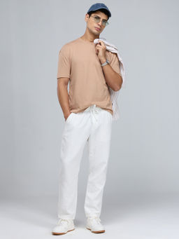 Cava Athleisure - Beige Supima Crew Neck T-Shirt