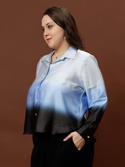 AAREIN - Women Blue Ombre Shirt