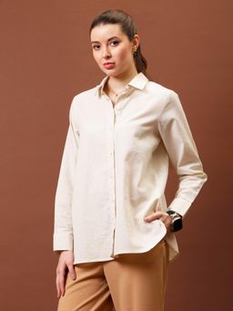 AAREIN - Women Off-White Cotton Shirt
