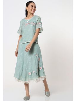 Kaveri - Garden Trellis Edith Blue Top