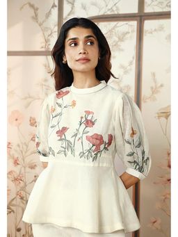 Kaveri - Stained Glass Peplum Green Top